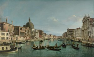 O Grande Canal de Veneza com San Simeone Piccolo e a Igreja Scalzi, c. 1738